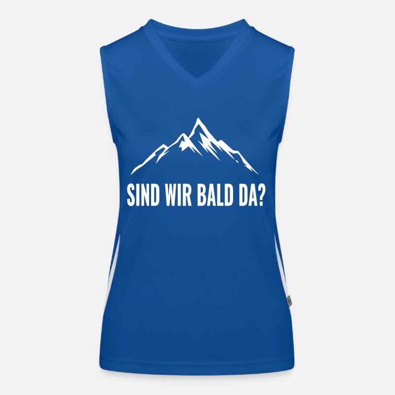 Wandern Wanderer Bergsteigen lustiger Spruch Funktionelles Kontrast-Tank Top für Frauen