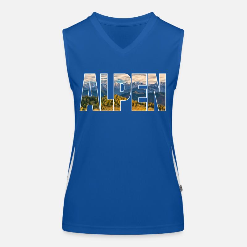 Alpi Top sportivo da donna in contrasto cromatico