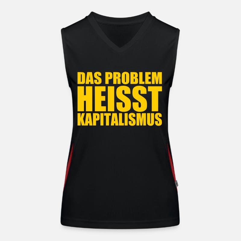Das problem heisst kapitalismus Funktionelles Kontrast-Tank Top für Frauen
