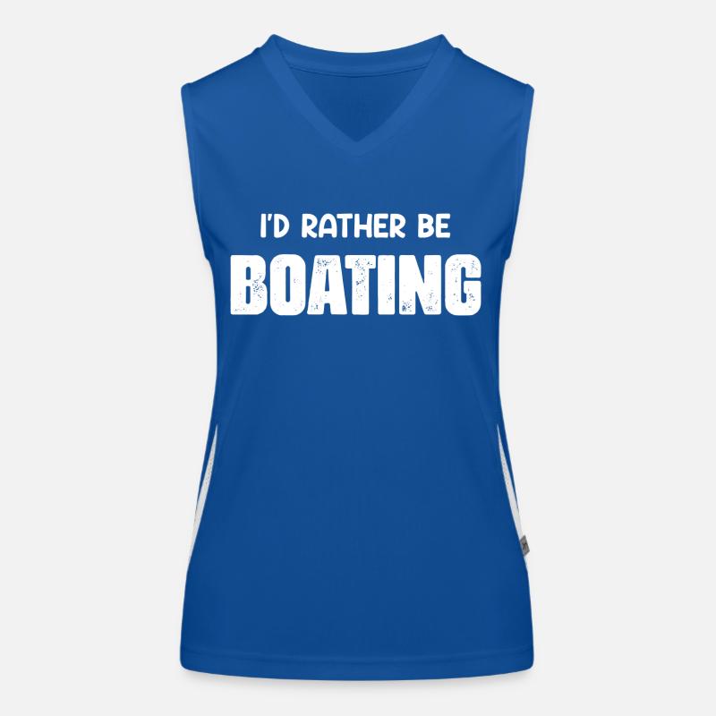 i d rather be boating Women's Functional Contrast Tank Top