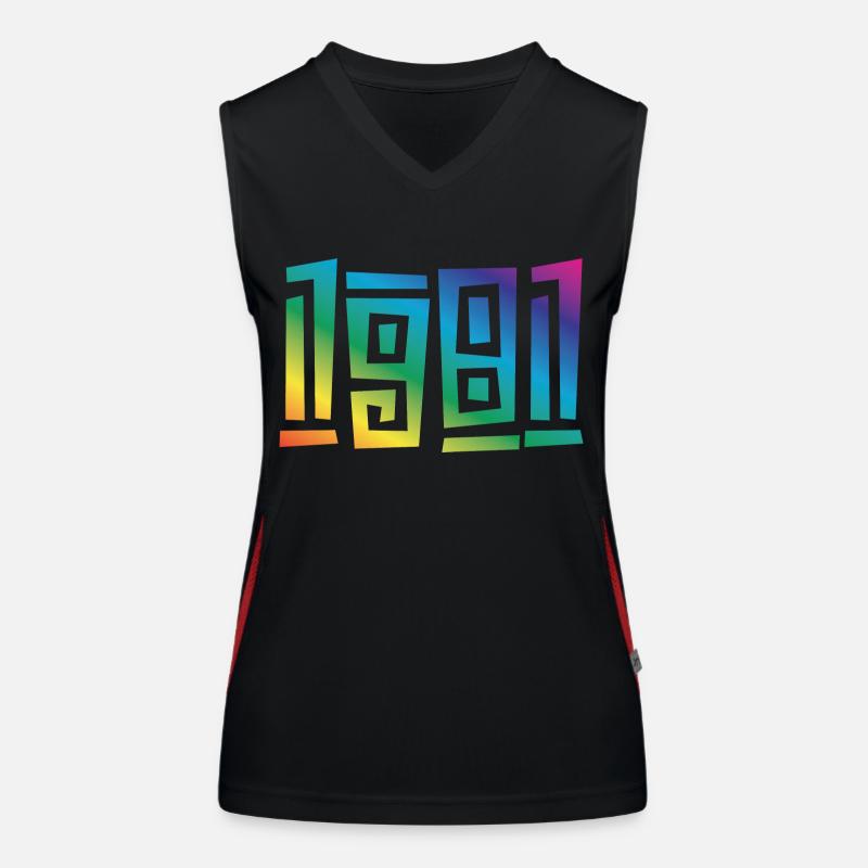 1981 Year of birth Women's Functional Contrast Tank Top