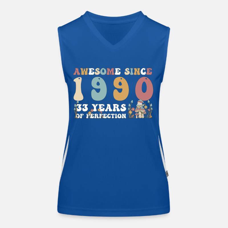 Super seit 1990 33 Jahr der Perfektion - 33. Funktionelles Kontrast-Tank Top für Frauen