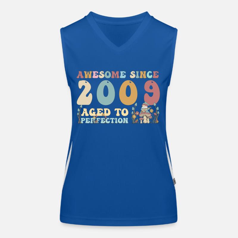 Awesome since 2009 - 14th Birthday - 2023 Groovy Women's Functional Contrast Tank Top