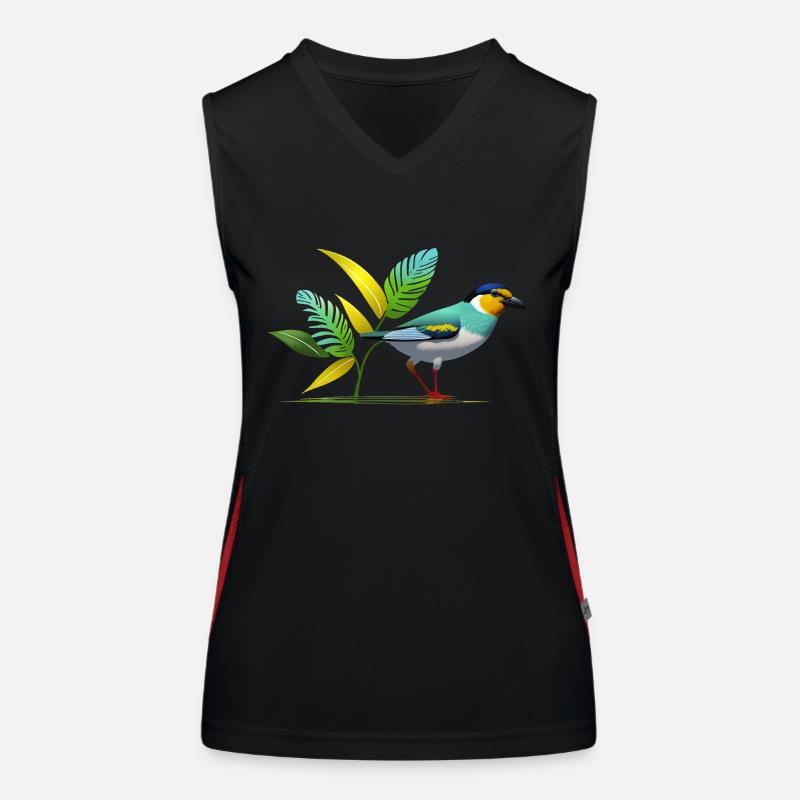 Oiseau Débardeur respirant contrasté Femme