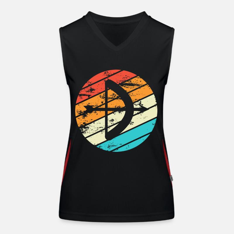 Bogen Schießen Geschenk Spruch Bogenschießen Funktionelles Kontrast-Tank Top für Frauen