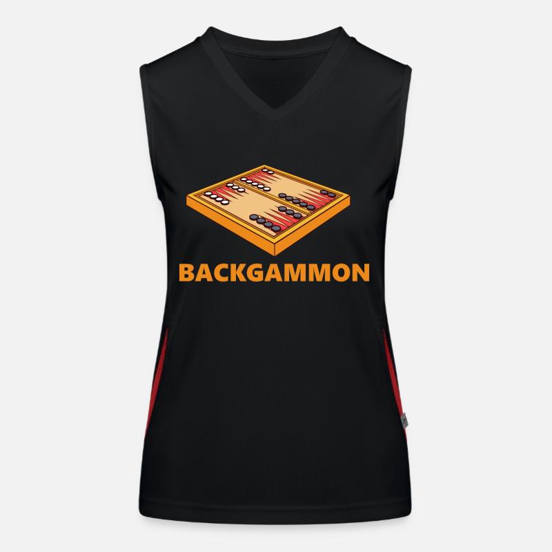 boardgame chess backgammon game night Funktionelles Kontrast-Tank Top für Frauen