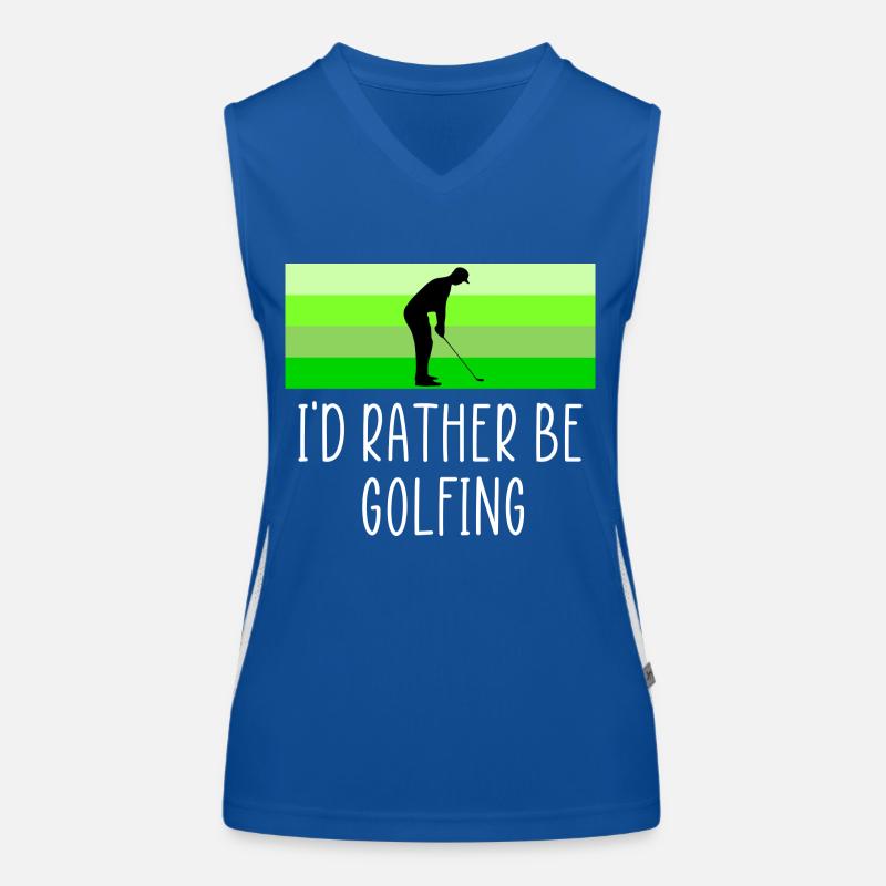 Rather be golfing Women's Functional Contrast Tank Top