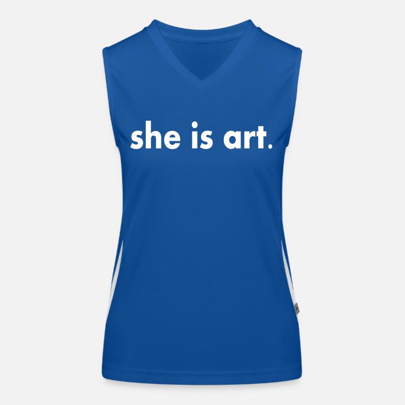 She is art Women's Functional Contrast Tank Top