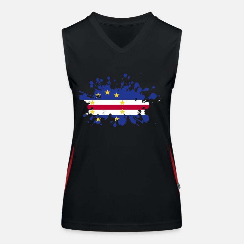 Cape Verde flag Cabo Verde flag Women's Functional Contrast Tank Top