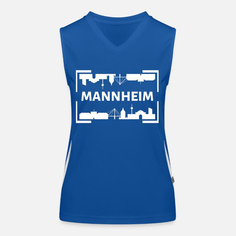 Mannheim Monnem Mannheimat Funktionelles Kontrast-Tank Top für Frauen