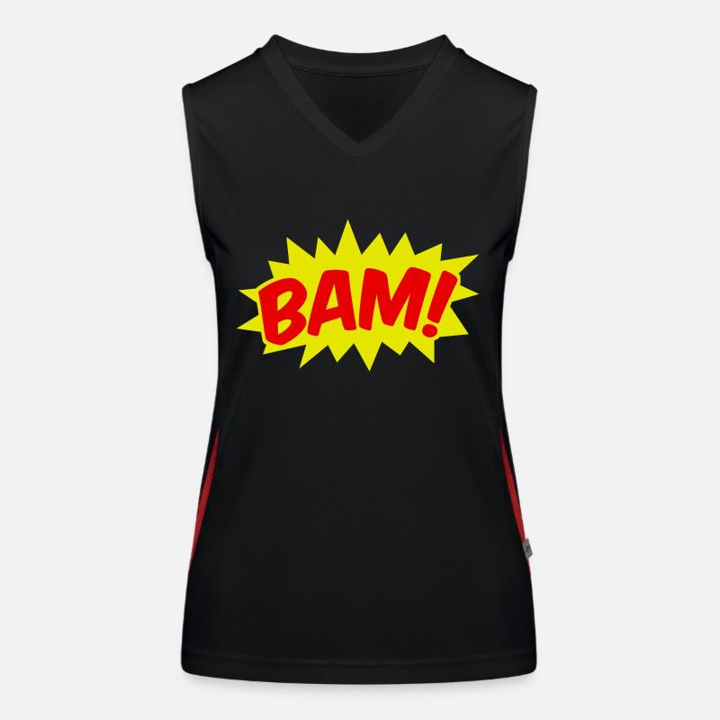 BAM Comic Speech Bubble Women's Functional Contrast Tank Top
