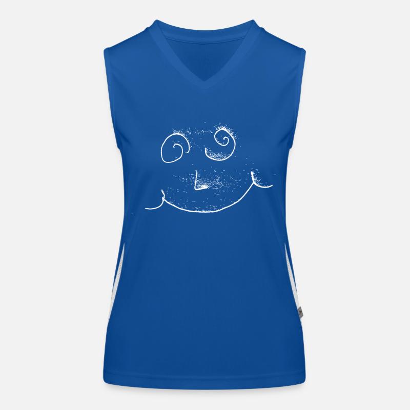 Sandy happy face Women's Functional Contrast Tank Top