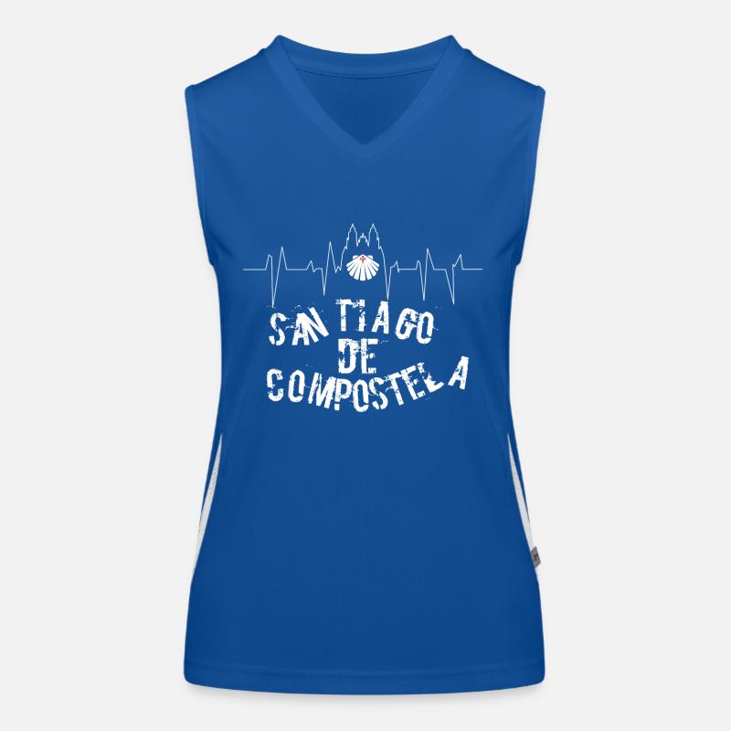 Santiago de Compostella Kathedrale Jakobsweg Funktionelles Kontrast-Tank Top für Frauen