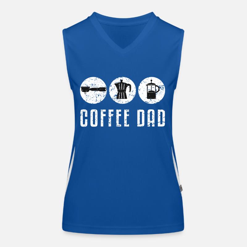 Kaffee Papa Dad Koffein Espresso Geschenk Funktionelles Kontrast-Tank Top für Frauen