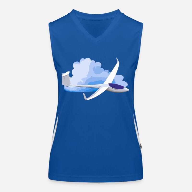 Glider with cloud gift idea Women's Functional Contrast Tank Top