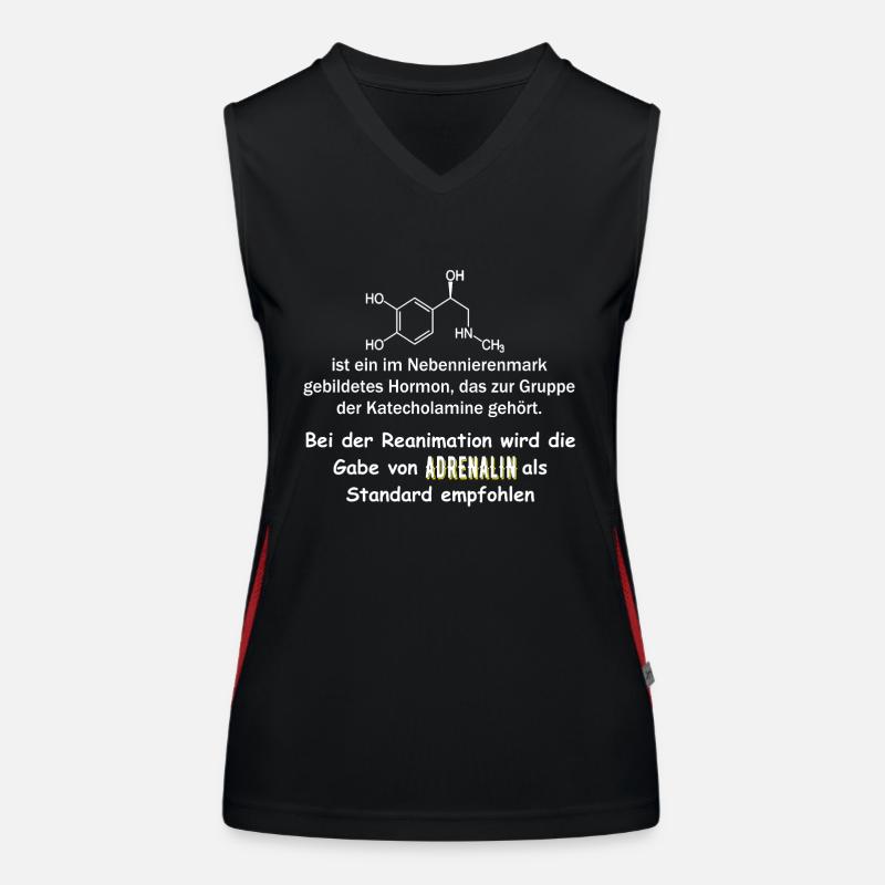 Rettungsdienst,Adrenalin als Notfall Medikament, Funktionelles Kontrast-Tank Top für Frauen