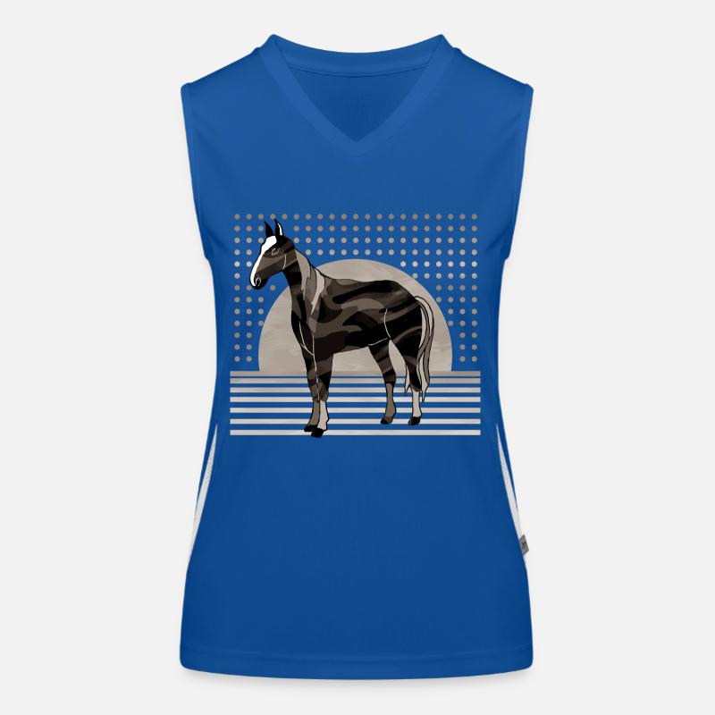 Pferd Funktionelles Kontrast-Tank Top für Frauen