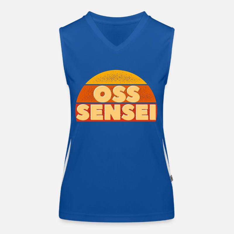 Oss sensei - Judo Geschenkidee Funktionelles Kontrast-Tank Top für Frauen