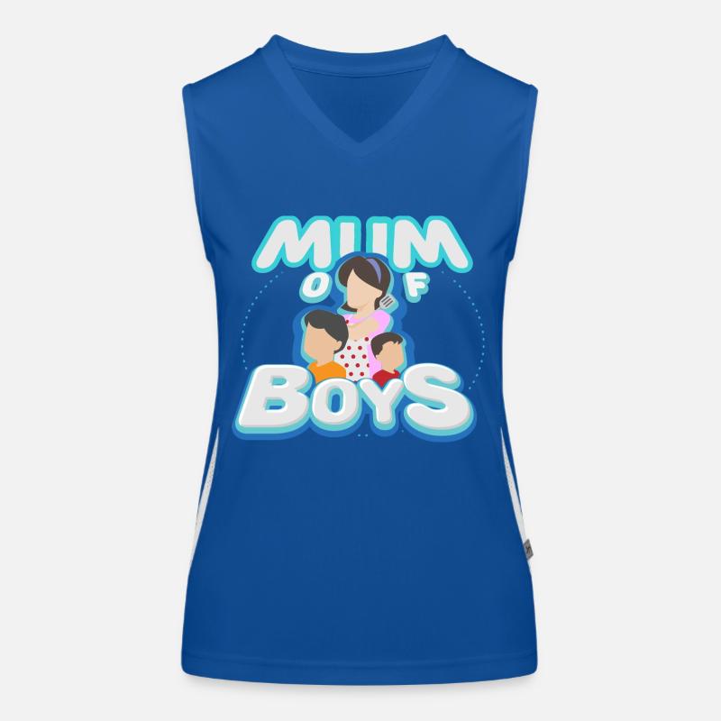 Mama von Jungen Geschenk Mutter Muttertag Funktionelles Kontrast-Tank Top für Frauen