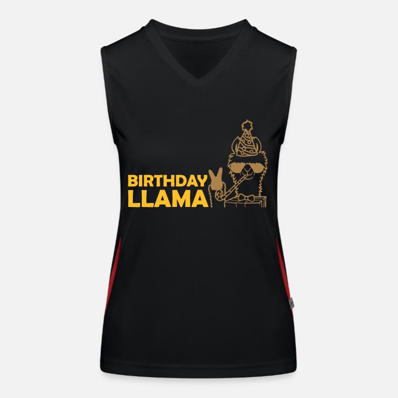 Cool Birthday Llama Sonnenbrille Funktionelles Kontrast-Tank Top für Frauen