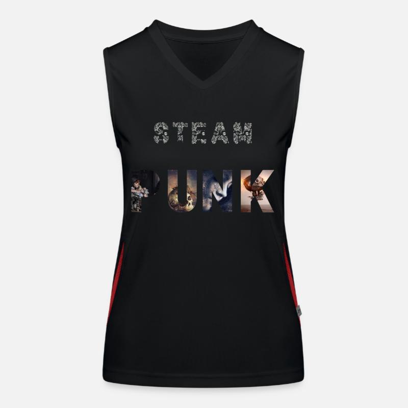 Steampunk Débardeur respirant contrasté Femme