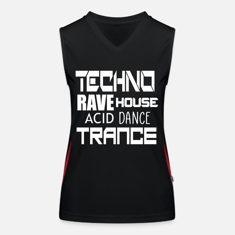 danse techno trance Débardeur respirant contrasté Femme