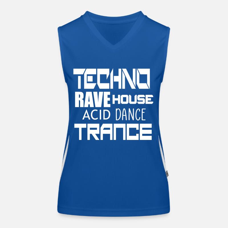 danse techno trance Débardeur respirant contrasté Femme