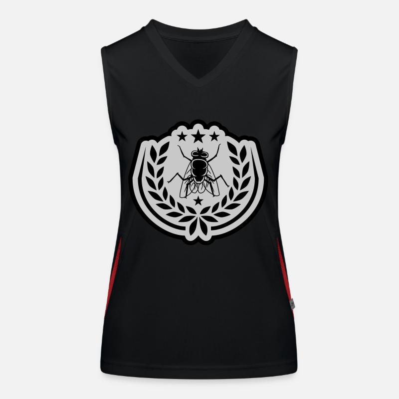 Design Stubenfliege Sterne Lorbeerkranz Funktionelles Kontrast-Tank Top für Frauen