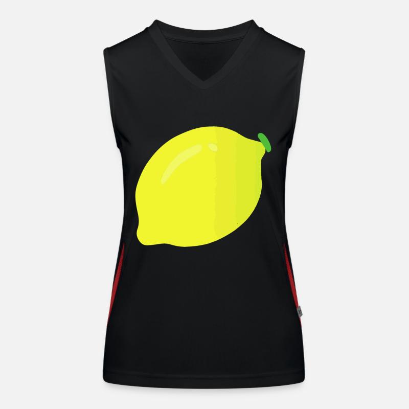 Zitrone Illustration Geschenkidee Funktionelles Kontrast-Tank Top für Frauen