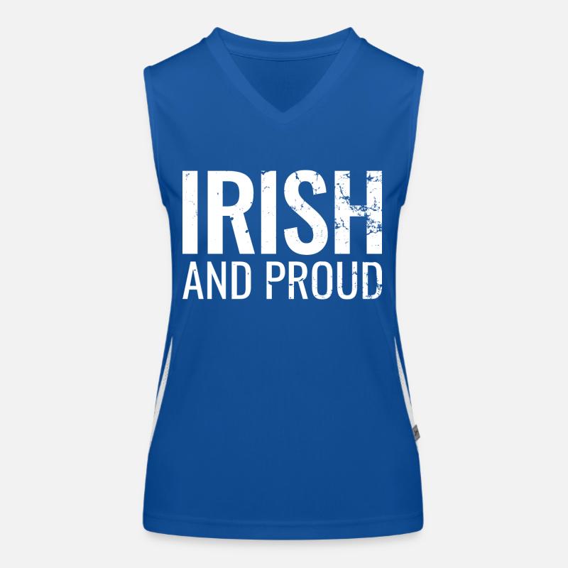 Irish And Proud Irland Irisch Ire Funktionelles Kontrast-Tank Top für Frauen