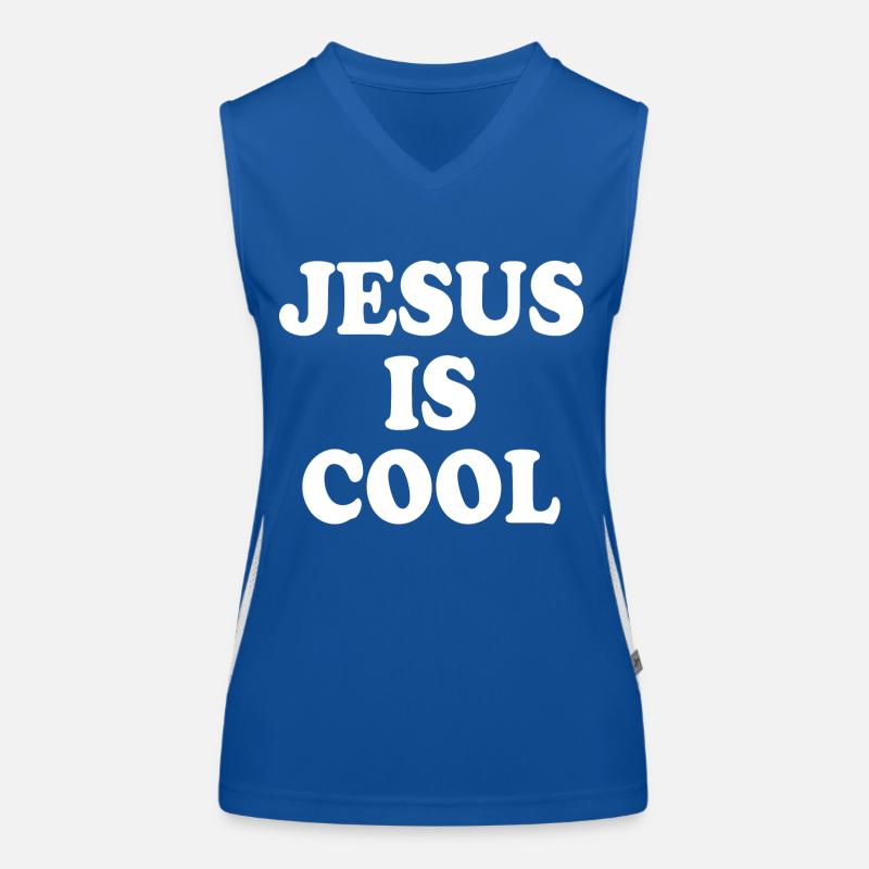 Jesus is cool Funktionelles Kontrast-Tank Top für Frauen