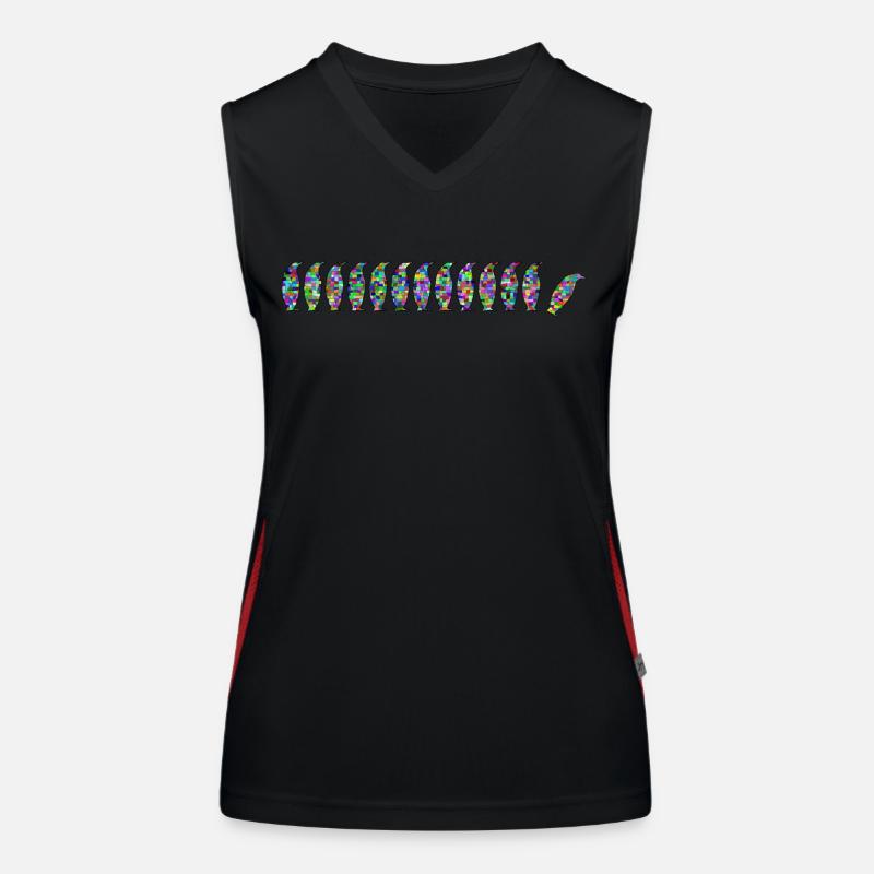 Pinguine buntglas - colorglas Funktionelles Kontrast-Tank Top für Frauen