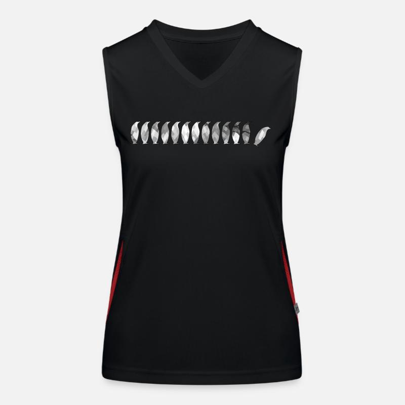Pinguine mit Polygon Funktionelles Kontrast-Tank Top für Frauen