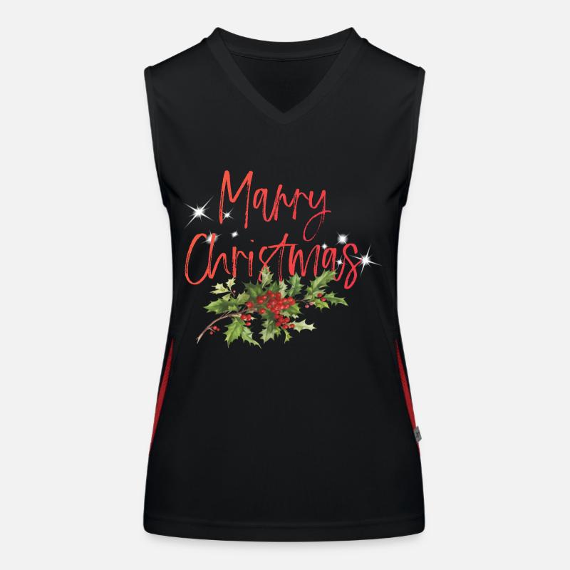 Marry Christmas Women's Functional Contrast Tank Top