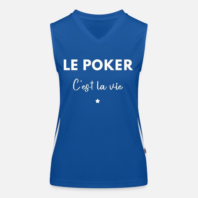 le poker c'est la vie Débardeur respirant contrasté Femme