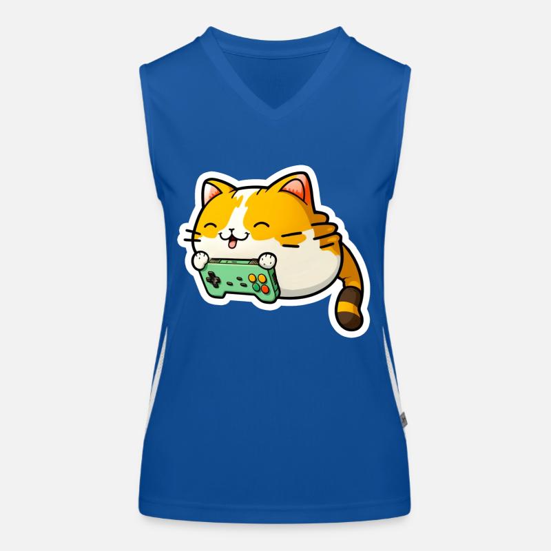 Autocollant mignon chaton chat chat mignon Débardeur respirant contrasté Femme