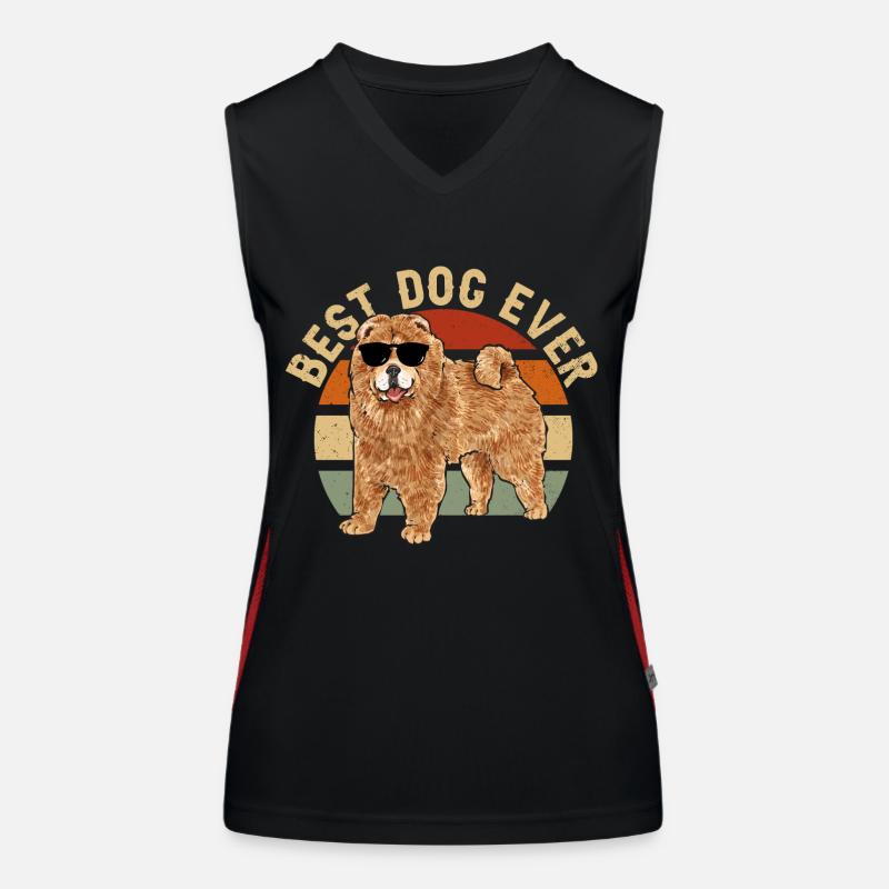 Chow Chow Hund Funktionelles Kontrast-Tank Top für Frauen