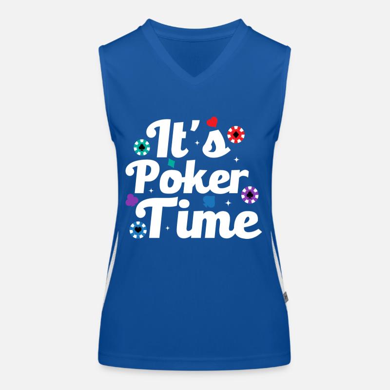 C’est Poker Time Gambling Card Player Débardeur respirant contrasté Femme