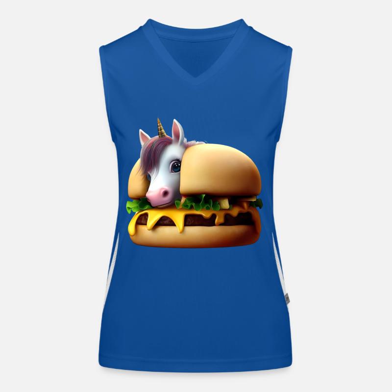 Unicorn Cheeseburger Women's Functional Contrast Tank Top