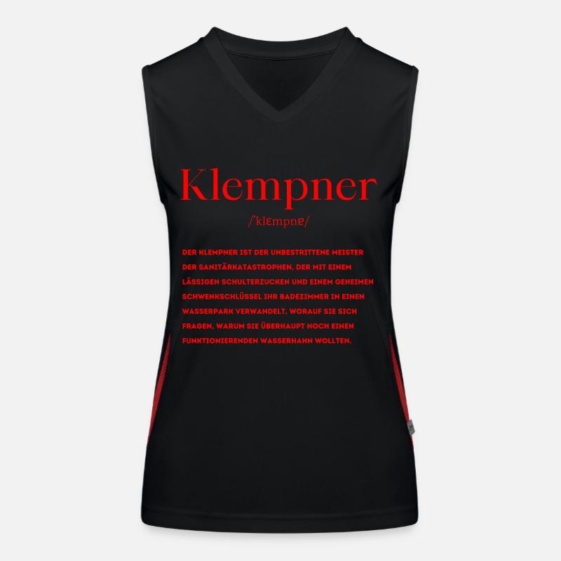 Klempner Definition Funktionelles Kontrast-Tank Top für Frauen