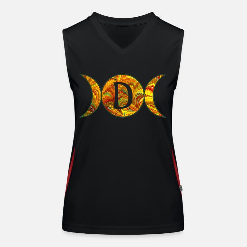 mondphasen e 38 d Funktionelles Kontrast-Tank Top für Frauen