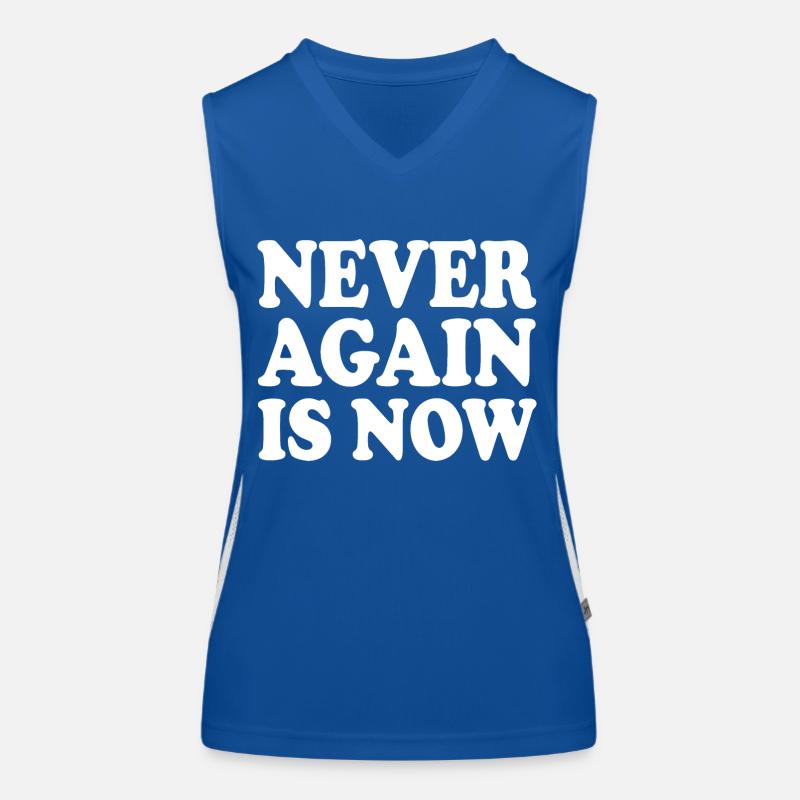 Never again is now Funktionelles Kontrast-Tank Top für Frauen