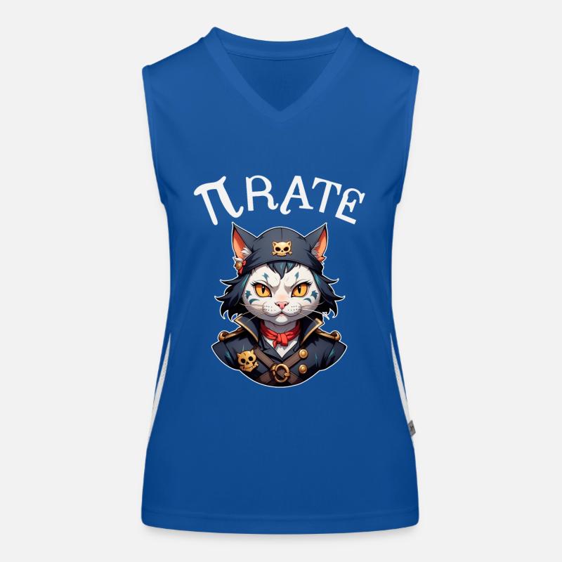 Chat pirate de Pi Day Débardeur respirant contrasté Femme