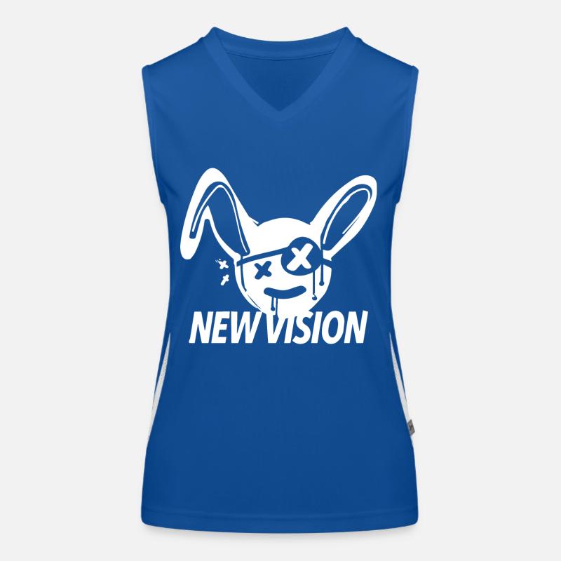 rabbit, new vision, sprüche Funktionelles Kontrast-Tank Top für Frauen