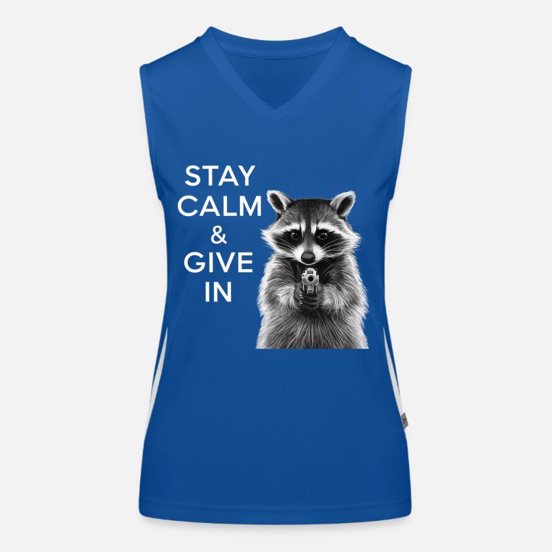 Meme raccoon Women's Functional Contrast Tank Top