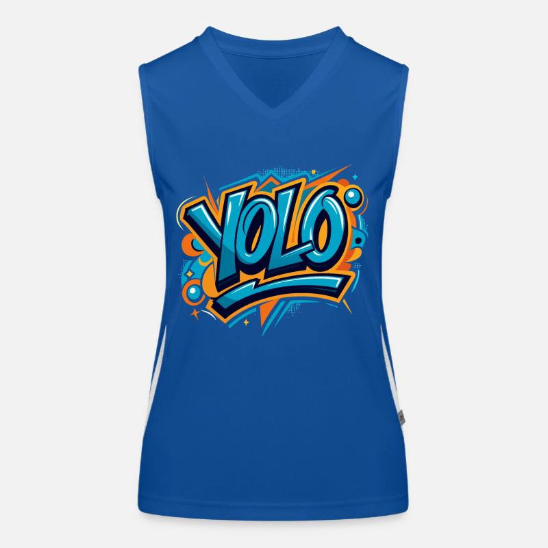 YOLO (Du lebst nur einmal) Funktionelles Kontrast-Tank Top für Frauen