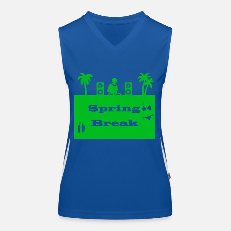 spring break vert Débardeur respirant contrasté Femme