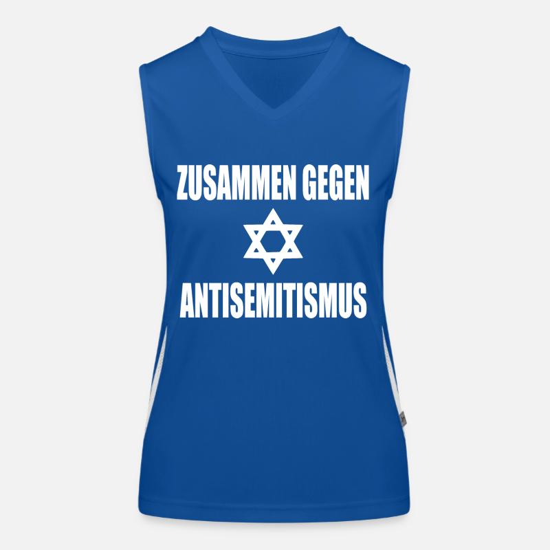 zusammen gegen antisemitismus Funktionelles Kontrast-Tank Top für Frauen