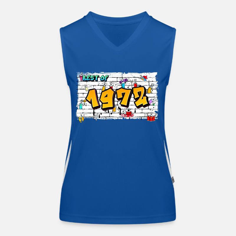 Graffiti rétro 1972 – 53 ans d’audace Débardeur respirant contrasté Femme