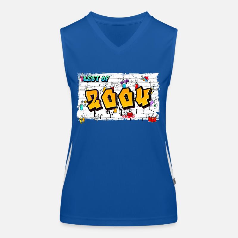 Fresh 2004 Graffiti – 21 Jahre Urban Pulse Funktionelles Kontrast-Tank Top für Frauen